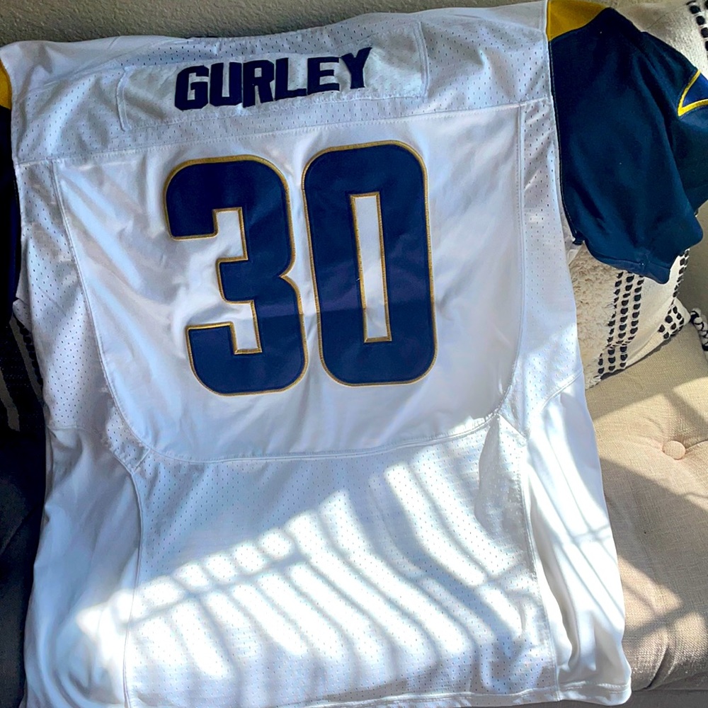 Men's White and Blue Football Jersey